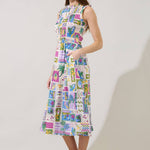 Caren Smocked Postcard Dress Long Dresses Sugarlips