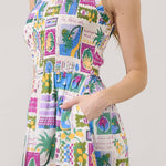 Caren Smocked Postcard Dress Long Dresses Sugarlips