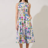 Caren Smocked Postcard Dress Long Dresses Sugarlips