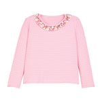 Caroline Tee - Autumn Floral Stripe Girls Tops + Tees Bisby