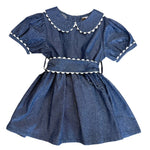 Casey Chambray Ric Rac Dress Girls Play Dresses Banana Split