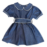 Casey Chambray Ric Rac Dress Girls Play Dresses Banana Split