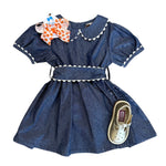 Casey Chambray Ric Rac Dress Girls Play Dresses Banana Split