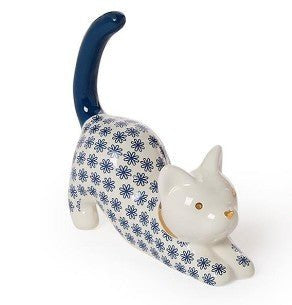 Cat Ring Holder - Assorted Misc Accessories Two's Company Blue