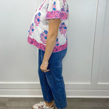 Catalina Blouse - Radiant Orchid Tops Victoria Dunn Design