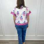 Catalina Blouse - Radiant Orchid Tops Victoria Dunn Design