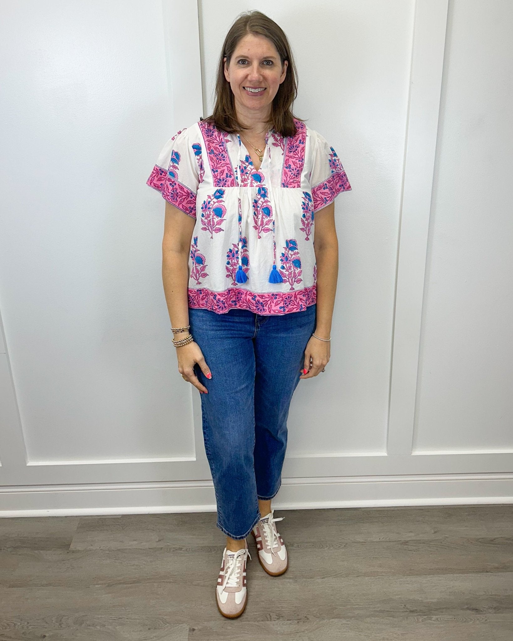 Catalina Blouse - Radiant Orchid