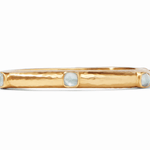 Catalina Hinge Bangle - Iridescent Aquamarine Blue Bracelets Julie Vos