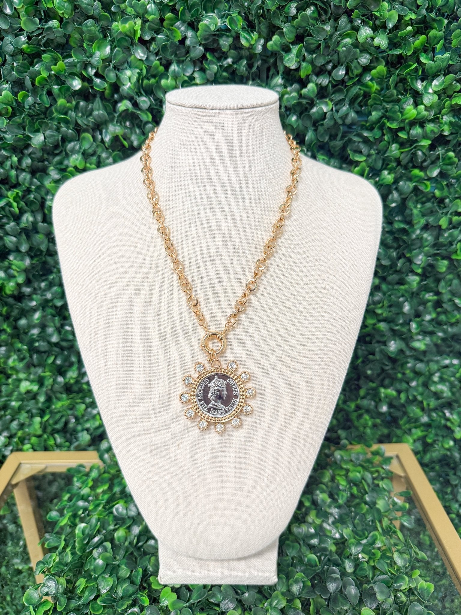 Celeste Coin Pendant Necklace - Sugar Babies Children's Boutique/Meg's Shoppe