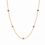 Celeste Delicate Station Necklace - Sapphire Blue Necklaces Julie Vos