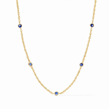 Celeste Delicate Station Necklace - Sapphire Blue Necklaces Julie Vos