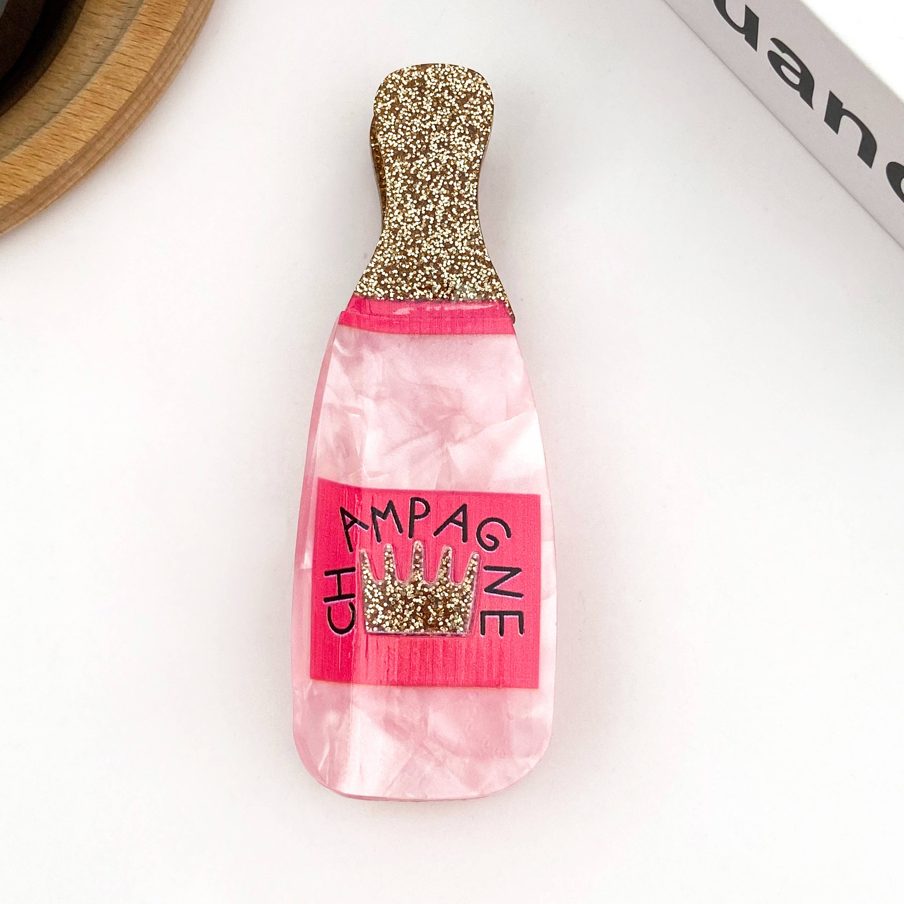 Champagne Bottle Claw Clip Hair Accessories TheDivaSoap