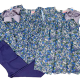 Charlotte Dress - Brookline Blossoms Blue Girls Occasion Dresses Bisby