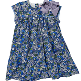 Charlotte Dress - Brookline Blossoms Blue Girls Occasion Dresses Bisby