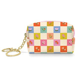 Checkerboard Blooms Key Chain Pouch Misc Accessories Studio Oh!