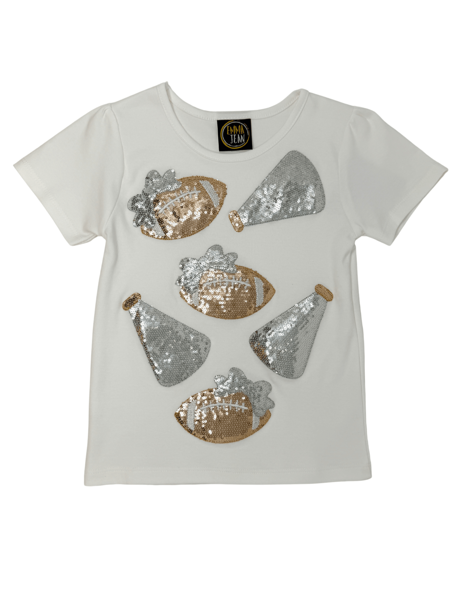 Cheer Sparkle Applique T-Shirt - Sugar Babies Children's Boutique/Meg's Shoppe