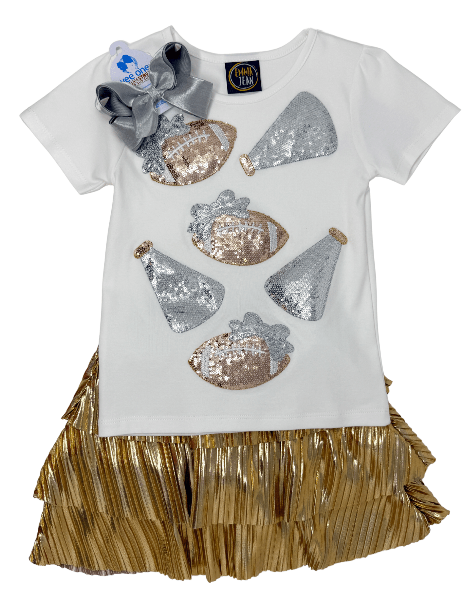 Cheer Sparkle Applique T-Shirt - Sugar Babies Children's Boutique/Meg's Shoppe