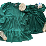Chelsea Bow Dress - Emerald Girls Occasion Dresses Emma Jean