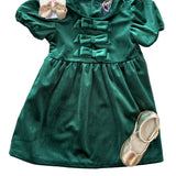Chelsea Bow Dress - Emerald Girls Occasion Dresses Emma Jean