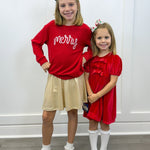 Chelsea Bow Dress - Red - Sugar Babies Children's Boutique/Meg's Shoppe