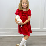 Chelsea Bow Dress - Red - Sugar Babies Children's Boutique/Meg's Shoppe