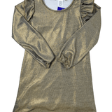 Cheryl L/S A-Line Dress - Gold Girls Occasion Dresses Area Code 407