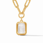 Cheval Paperclip Statement Necklace - Iridescent Clear Crystal Necklaces Julie Vos