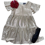 Cheyenne Dress - Gold Sparkle Girls Occasion Dresses Emma Jean