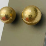 Chic Big Ball Vintage Gold Stud Earrings TWO FORTY TWO