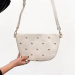 Chic Gold Studded Westlyn Bum Bag - Cream Purses + Totes Pretty Simple