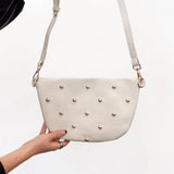 Chic Gold Studded Westlyn Bum Bag - Cream Purses + Totes Pretty Simple