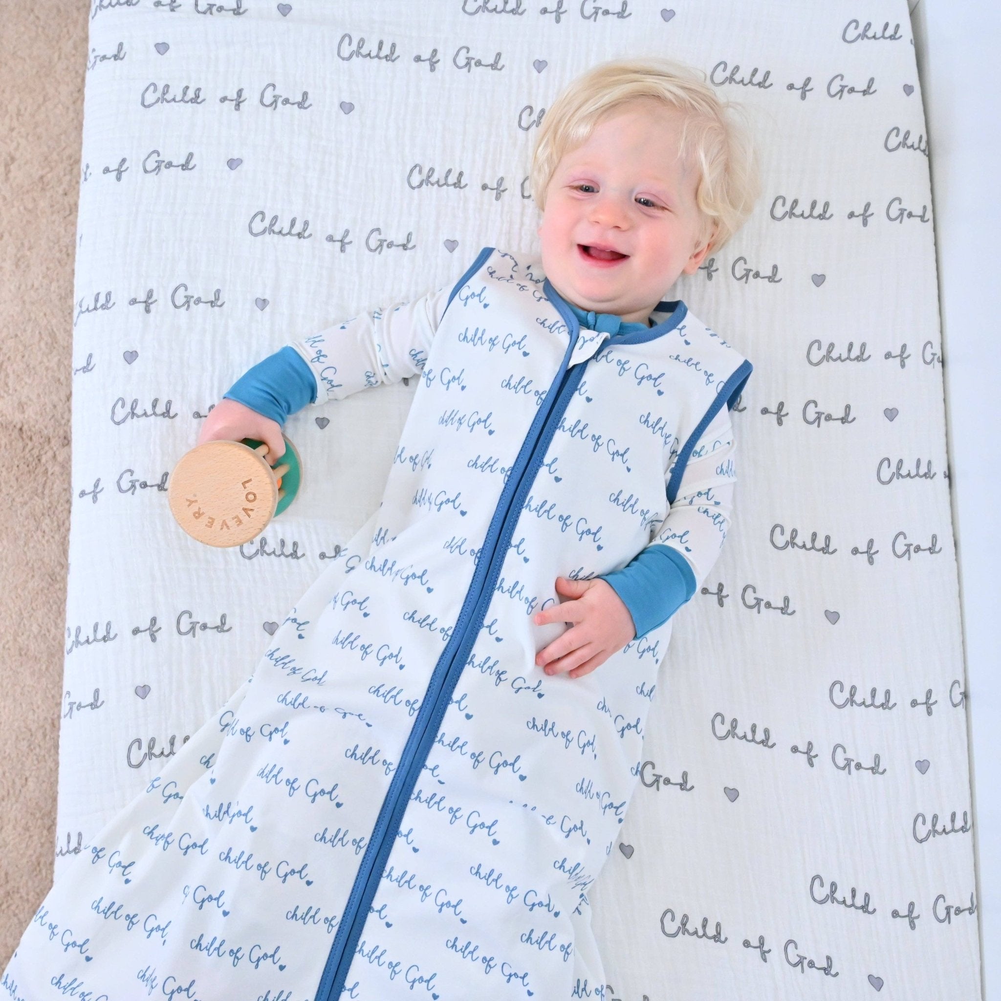 Child of God - Blue Sleep Sack Baby Accessories LollyBanks