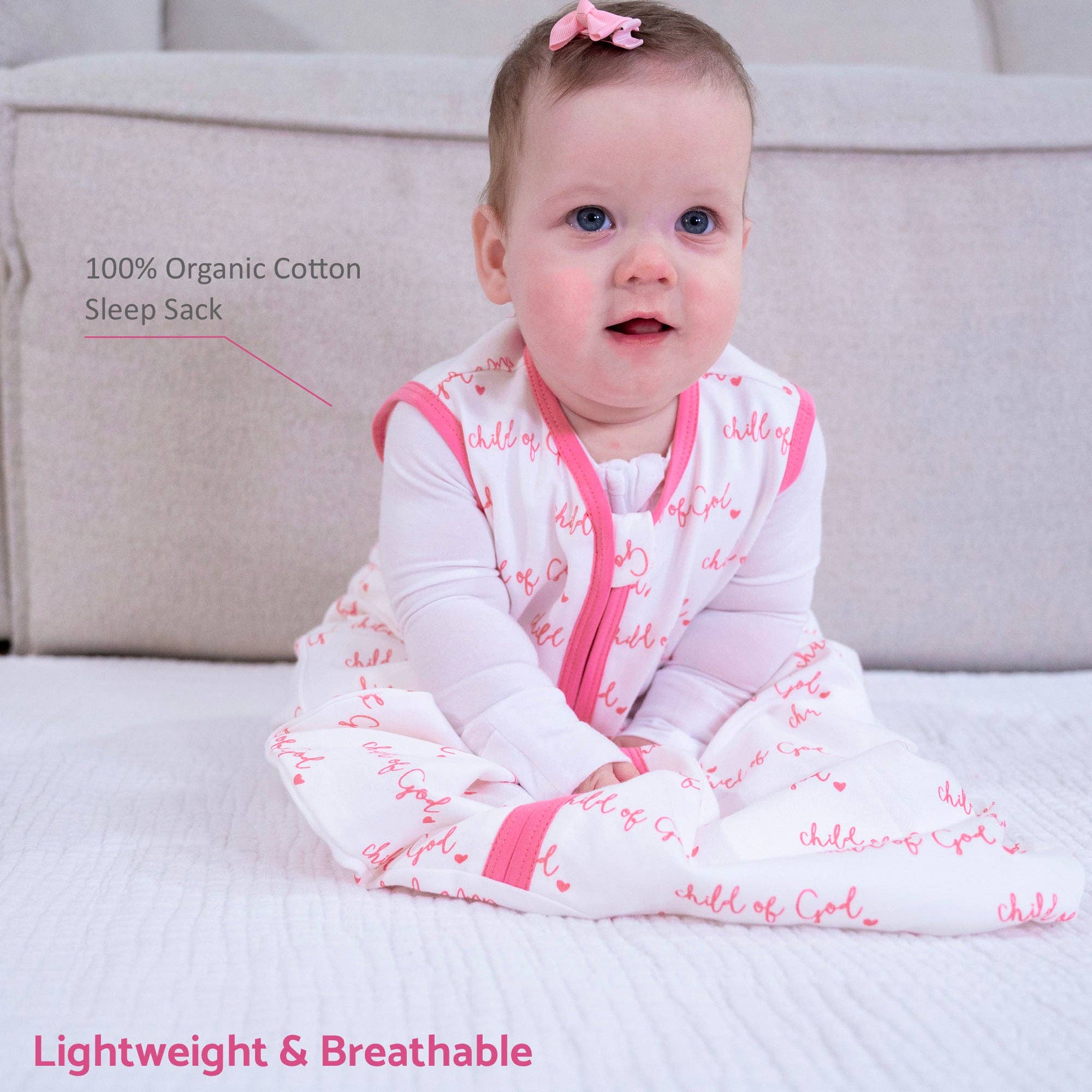 Child of God - Pink Sleep Sack Baby Accessories LollyBanks