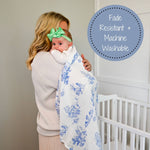Chinoiserie Baby Swaddle Blanket Baby Accessories LollyBanks