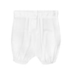 Christening Knicker with Pintucks - White Boys Bubbles + Rompers Petit Ami & Zubels