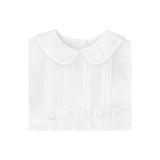 Christening Knicker with Pintucks - White Boys Bubbles + Rompers Petit Ami & Zubels
