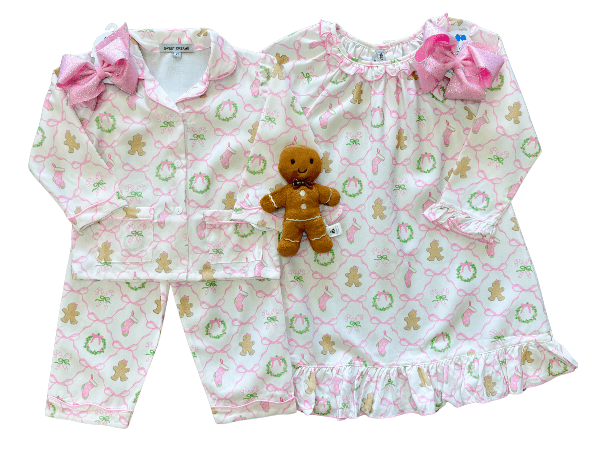 Christmas Bows Trellis Pajamas Kids Pajamas Sweet Dreams
