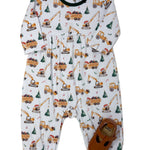 Christmas Construction Boys Parker Playsuit Boys Bubbles + Rompers Cypress Row