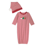 Christmas Icon Gown & Hat Set Baby Sleepwear Mudpie