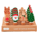 Christmas Light-Up Bottle Stoppers - Assorted Seasonal Mudpie