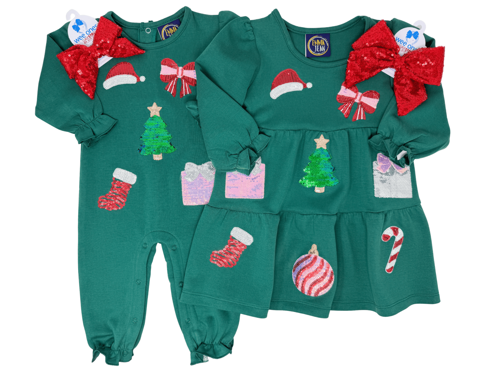 Christmas Time Sparkle Applique Dress Girls Play Dresses Emma Jean