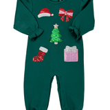 Christmas Time Sparkle Romper Girls Bubbles + Rompers Emma Jean