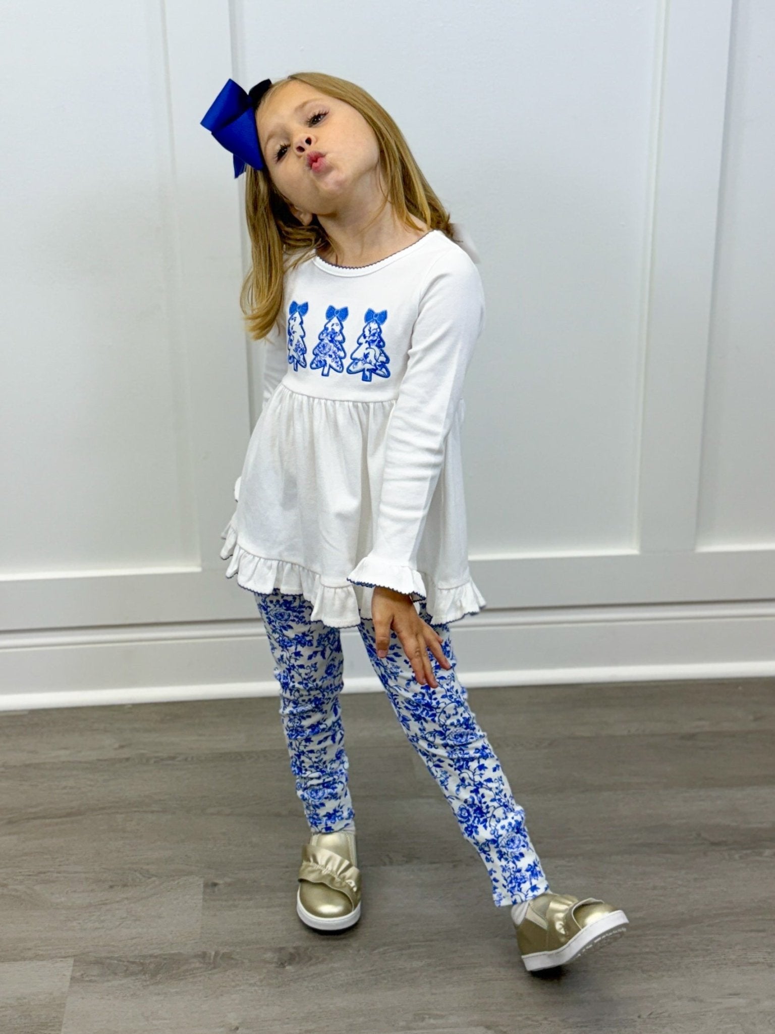 Christmas Tree Applique Legging Set - Sugar Babies Children's Boutique/Meg's Shoppe