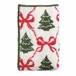 Christmas Tree Chenille Blanket Seasonal Mudpie