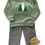 Christmas Tree Green Sweater Boys Sweaters + Sweatshirts Emma Jean