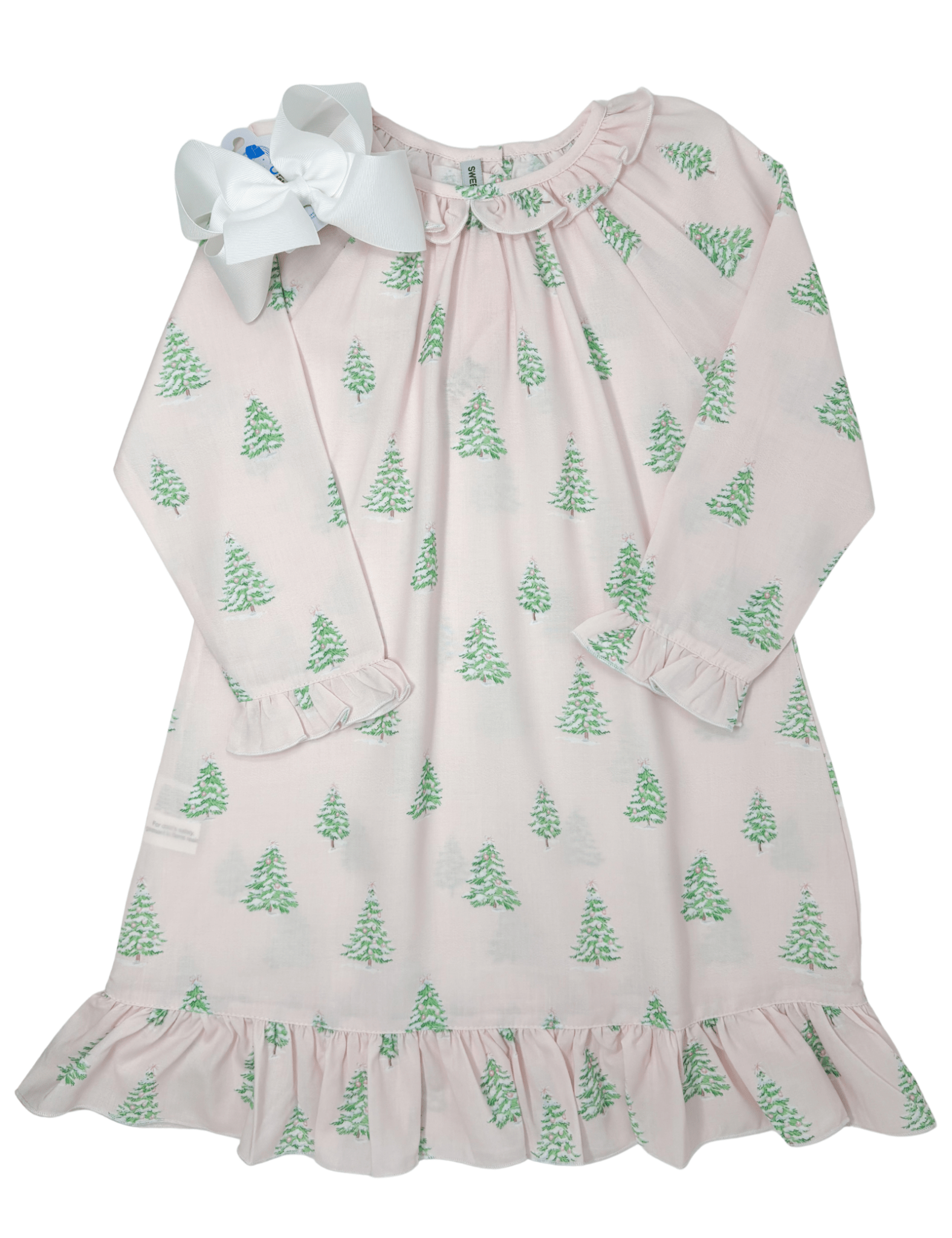 Christmas Tree Print Gown - Sugar Babies Children's Boutique/Meg's Shoppe