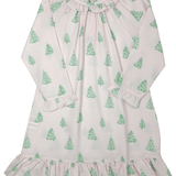 Christmas Tree Print Gown - Sugar Babies Children's Boutique/Meg's Shoppe