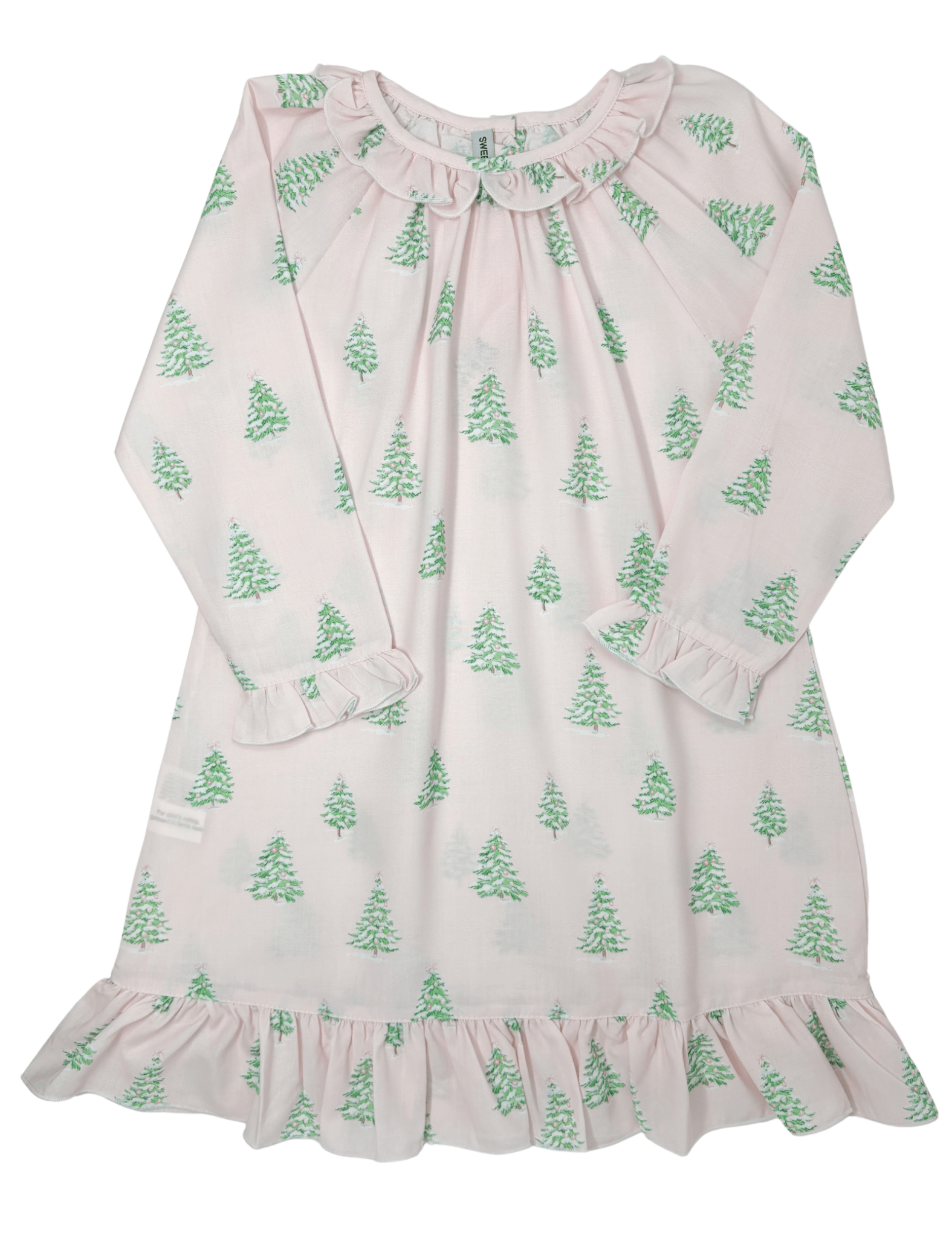 Christmas Tree Print Gown - Sugar Babies Children's Boutique/Meg's Shoppe
