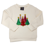 Christmas Tree Sparkle Applique Sweater Girls Sweaters + Sweatshirts Emma Jean