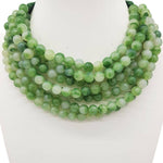 Chunky Beaded Layered Magnetic Necklace - Black Necklaces anbfashion